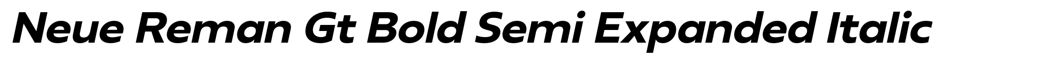 Neue Reman Gt Bold Semi Expanded Italic image